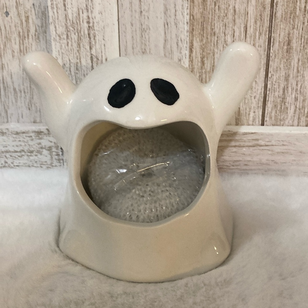 Ceramic Ghost Scrubby Holder